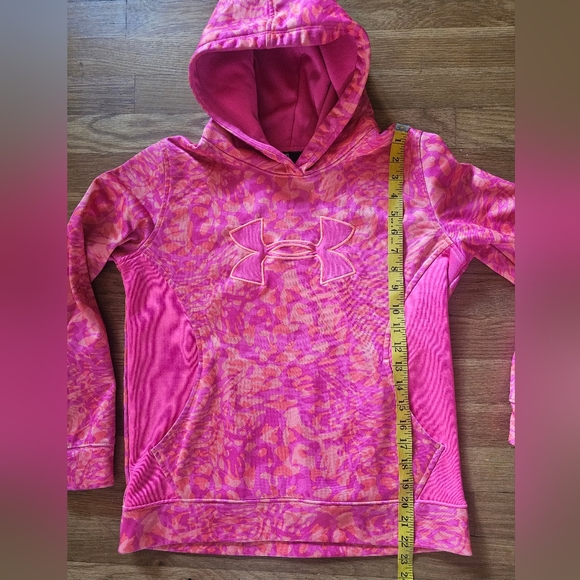 Under Armour Storm Bright Pink Big Logo Hoodie Sweatshirt Girls Youth Size Large - Picture 8 of 10
